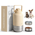 Bouteille d'eau isotherme 3-en-1 avec Bol Animopolis pour Animaux (32oz / 950 ml )